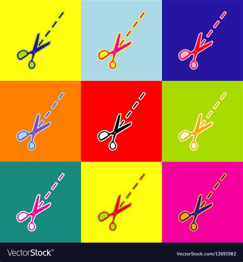 Scissors Sign Pop Art Style Royalty Free Vector Image