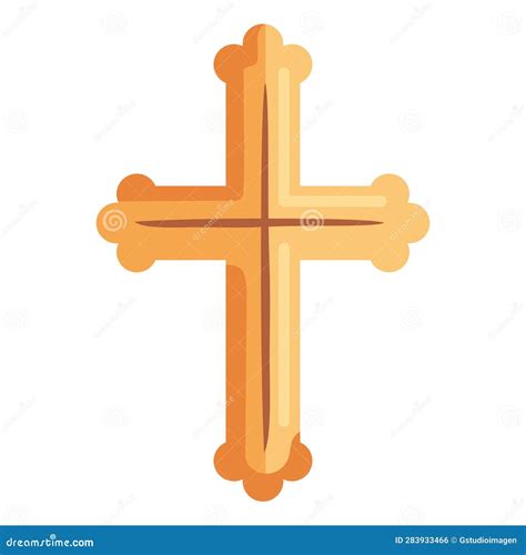 Catholic Golden Cross Stock Vector Illustration Of Golden 283933466