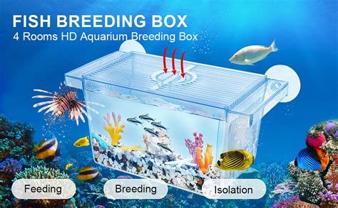 Amazon 4 Rooms HD Fish Breeding Box Aquarium Breeding Box