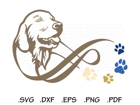 Golden Retriever Svg Design Golden Retriever Png Design Etsy