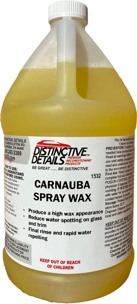 Carnauba Spray Wax Distinctive Details