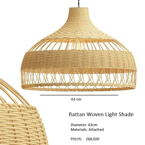 Collection Rattan Pendant Lights 3d Model Cgtrader