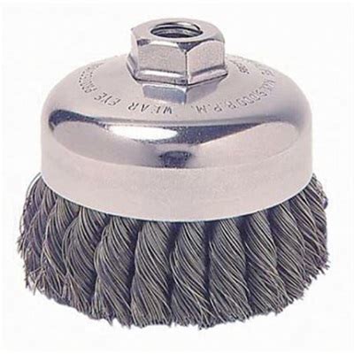 Weiler Knotted Wire Cup Brush Inch Dia Inch Steel