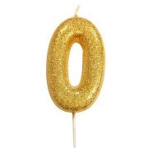 Number 7 Gold Glitter Candle 7th Birthday Gold Candle Etsy