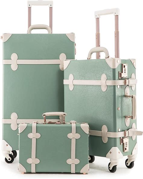 Amazon Unitravel Piece Vintage Combination Suitcase Set Hard