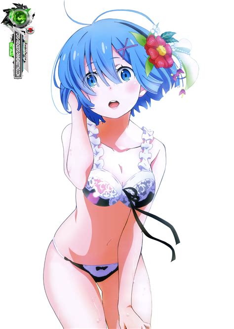 Re Zero Rem Ultra Hot Tropical Bikini Hd Render Ors Anime Renders