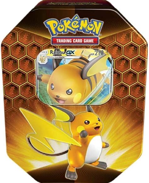 Lively Moments Pokemon Karten Tin Box Sun Moon Hidden Fates Raichu Gx