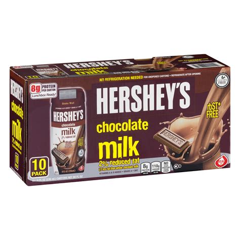 Hersheys Gluten Free 2 Reduced Fat Chocolate Milk 8 Fl Oz 10