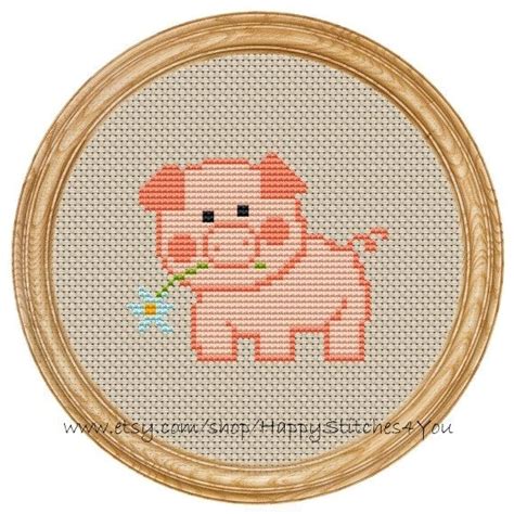 Cross Stitch Pattern PDF Pig DD0002 By HappyStitches4You On Etsy