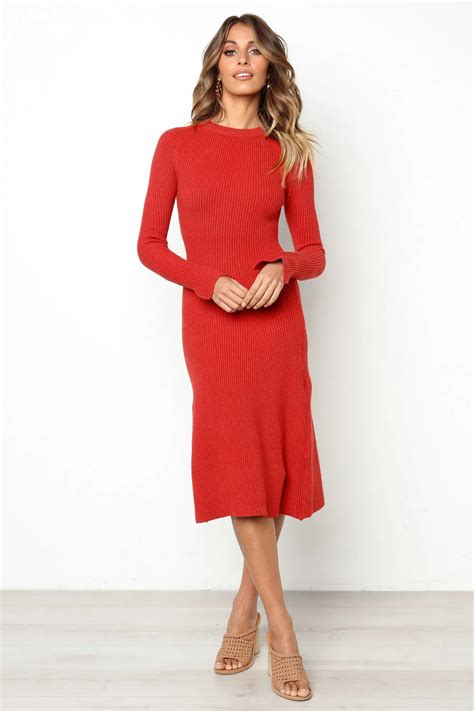 New Arrivals Red Black Elegant Long Dress Knitting Skinny Party Dresses Women Sexy Dress Women