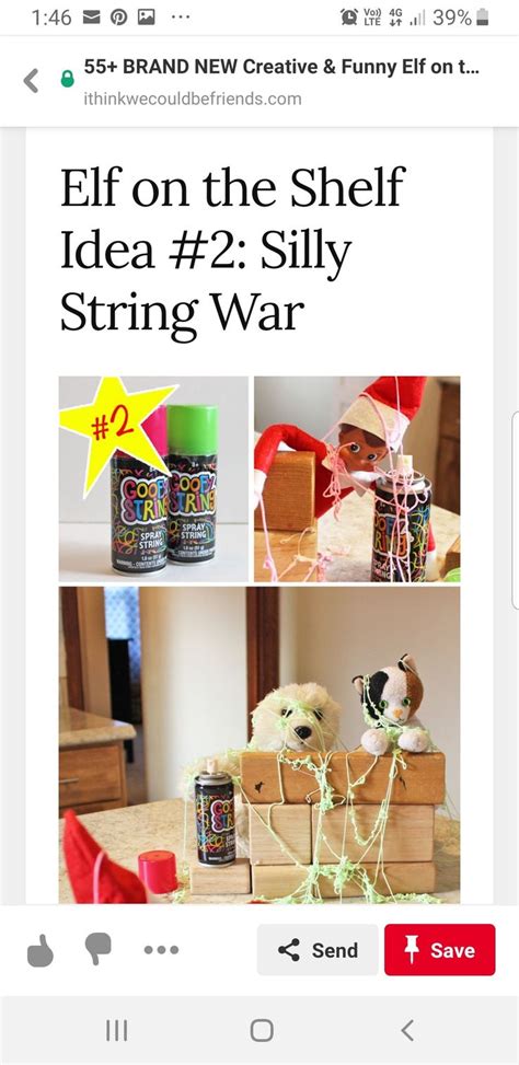 Elf On The Shelf Silly String Shelf Ideas Elf On The Shelf Silly