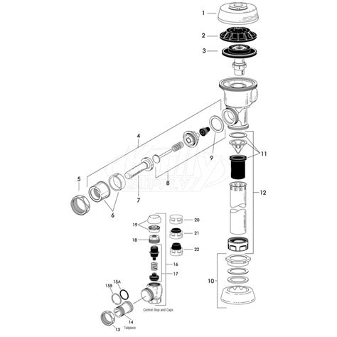 Sloan Royal Flushometer Parts Breakdown