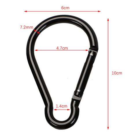 Aluminum Alloy Carabiner Hooks Gourd Shape Non Locking Design Camping