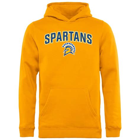 San Jose State Spartans Youth Gold Proud Mascot Pullover Hoodie