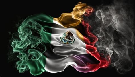 Premium Photo National Flag Of Mexico Made Of Colored Smoke Isolated