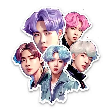 BTS Sticker Set Midjourney Prompt - promptsideas.com