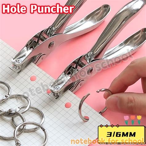 Nfs Single Hole Puncher Circle 3mm And 6mm Metal Single Hand Held Hole Punch Scrap Booking Punche