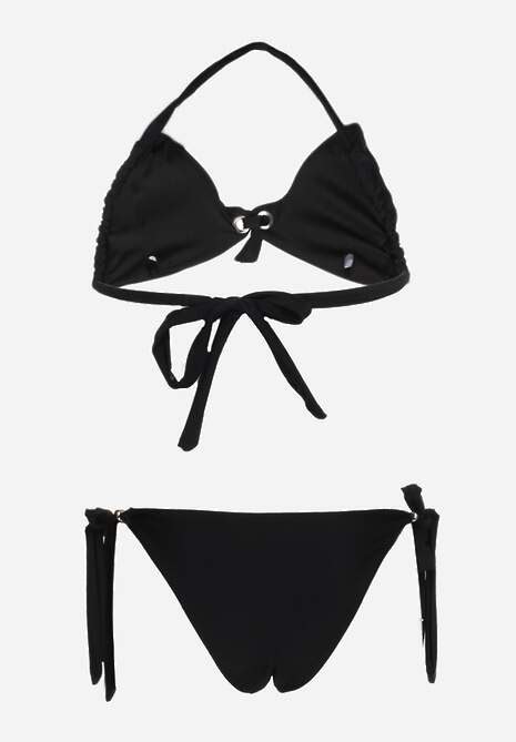 Czarne Eleganckie Bikini Z Regulowanymi Paseczkami Jaenara Renee