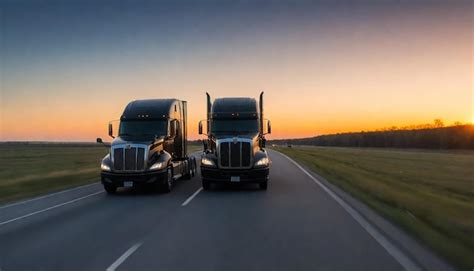 Premium Photo Cargo Truck On Highway Road With Container