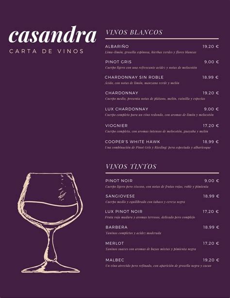 Plantillas De Cartas De Vino Editables Online Canva