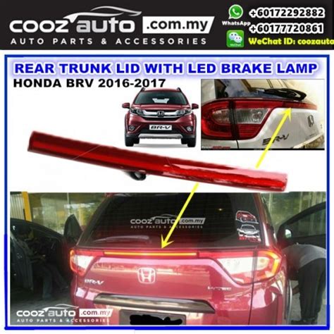 Honda BRV BR V 2016 2018 Rear Trunk Lid With LED Reflector Brake Lamp