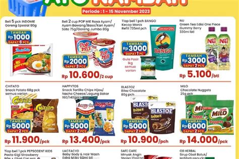 Promo Katalog Super Hemat Indomaret Hingga November Tambah Rp