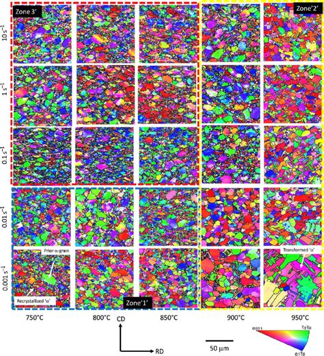 Ipf Maps Showing The Variation In Microstructure Evolution With T And