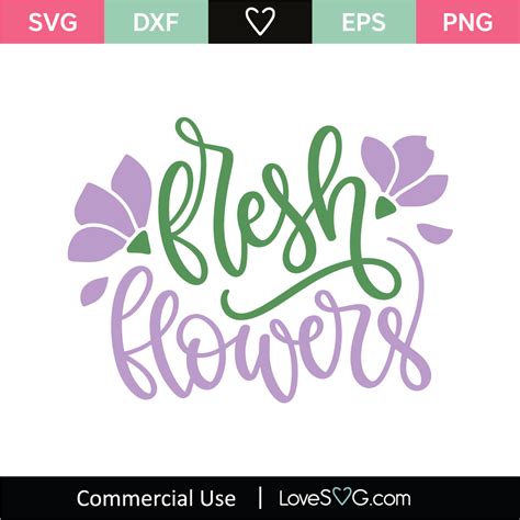 Fresh Flowers Svg Cut File