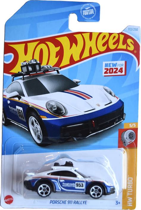 Amazon Hot Wheels Porsche 911 Rallye HW Turbo 5 5 White Blue 172 250 Toys Games