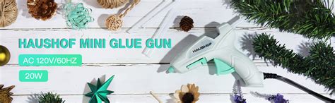 Amazon HAUSHOF Mini Hot Glue Gun Kit With Hot Glue Sticks Piece For Home Decoration