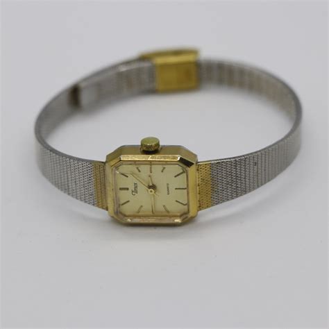 Vintage Timex Watch Ladies Timex Square Watch Ladies Etsy