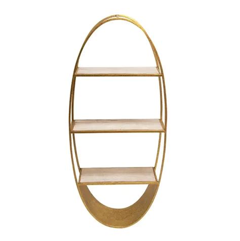 Customized Fancy Design Oval Shaped Floating Wall Shelves Wall Mounted