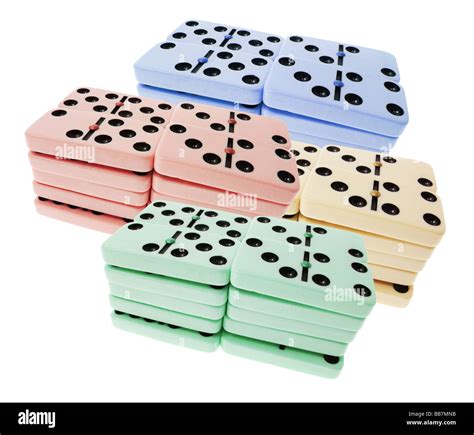 Stacks Of Dominoes Stock Photo Alamy