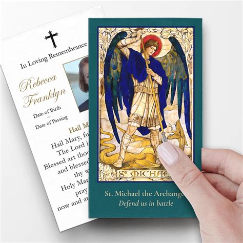 Assisi 1 Prayer Cards Template ⋆ Funeral Program Template