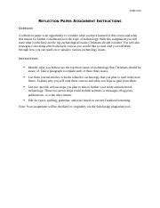 Theo Reflection Paper Assignment Instructions Docx Theo