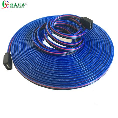 DC 12V 4PIN RGB удлинитель 22AWG 4 проводника Удлинительный шнур провод ...