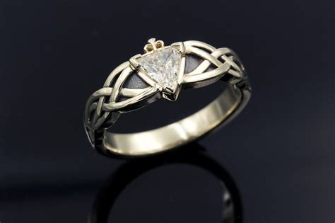 Celtic Knot Claddagh Engagement Ring