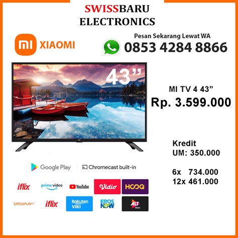 TV LED Xiaomi Mi 4 43 Inch Swiss Baru Electronics Toko Elektronik