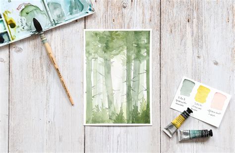 Painting The Forest With Watercolor Part 3 Pine Trees Sarah Van Der