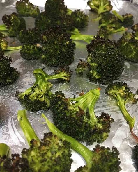 Oven Roasted Broccoli Recipe Roasted Broccoli Florets In The Oven