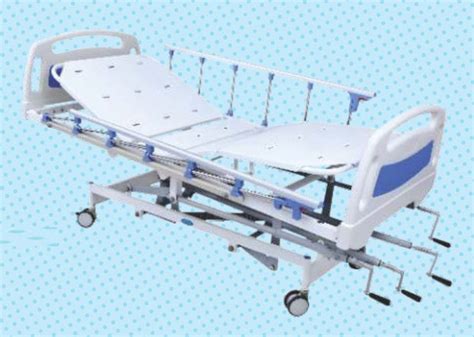 Rectangular Super Deluxe Manual Icu Bed For Hospital Size Standard