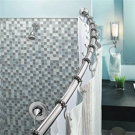 Moen adjustable curved chrome shower rod