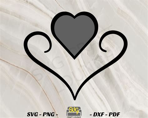 Two Hearts Svg Dxf Png Pdf Template Cricut Etsy Uk