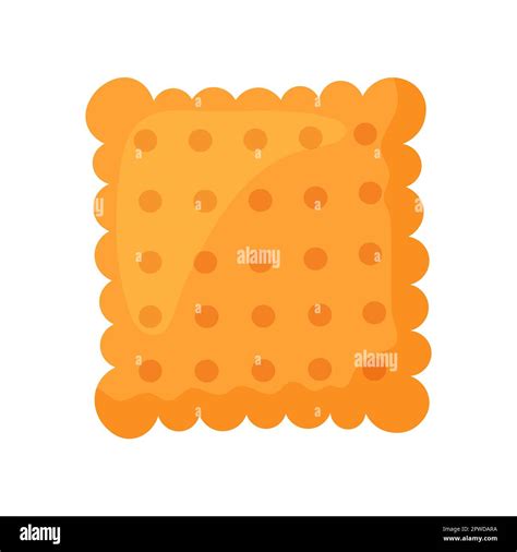 Orange Cookie Or Cracker Vector Illustration Stock Vector Image Art