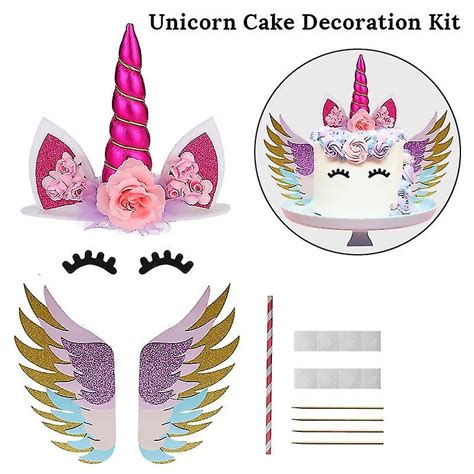 Licorne Gâteau danniversaire Décorations Arc en ciel Licorne Cupcake