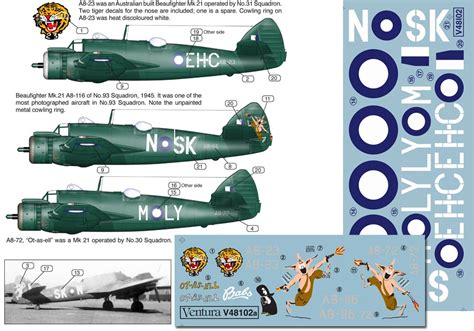 Bristol Beaufighter Mk 21 In RAAF Service 3 Schemes Ventura 48102