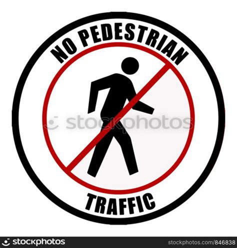 No pedestrian traffic sign vector — Stockphotos.com