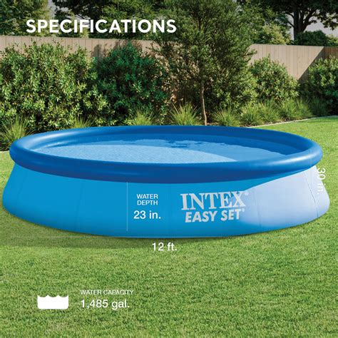 Intex 28131eh 12ft X 30in Easy Set Up Inflatable Swimming Pool With Filter Pump Vminnovations