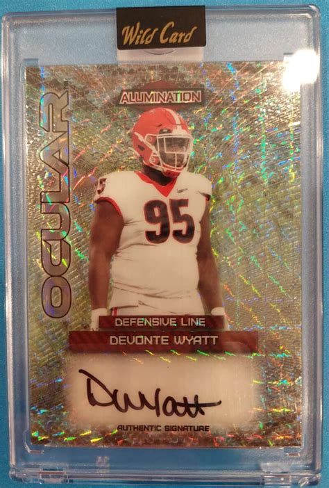 DEVONTE WYATT RC AUTO SP 2022 Wild Card Alumination 3 4 Autograph Ocula