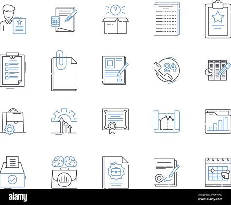 Collection D Ic Nes De Ligne D Organisation De Classement